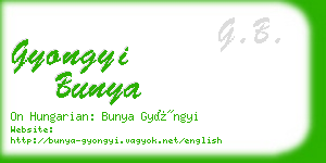 gyongyi bunya business card